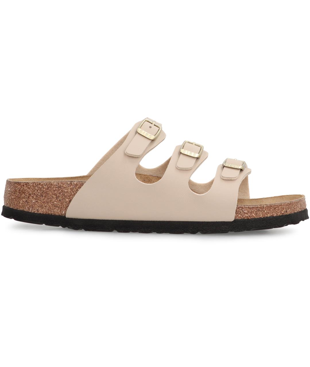 BIRKENSTOCK Бежевые кожаные сандалии, фото 2