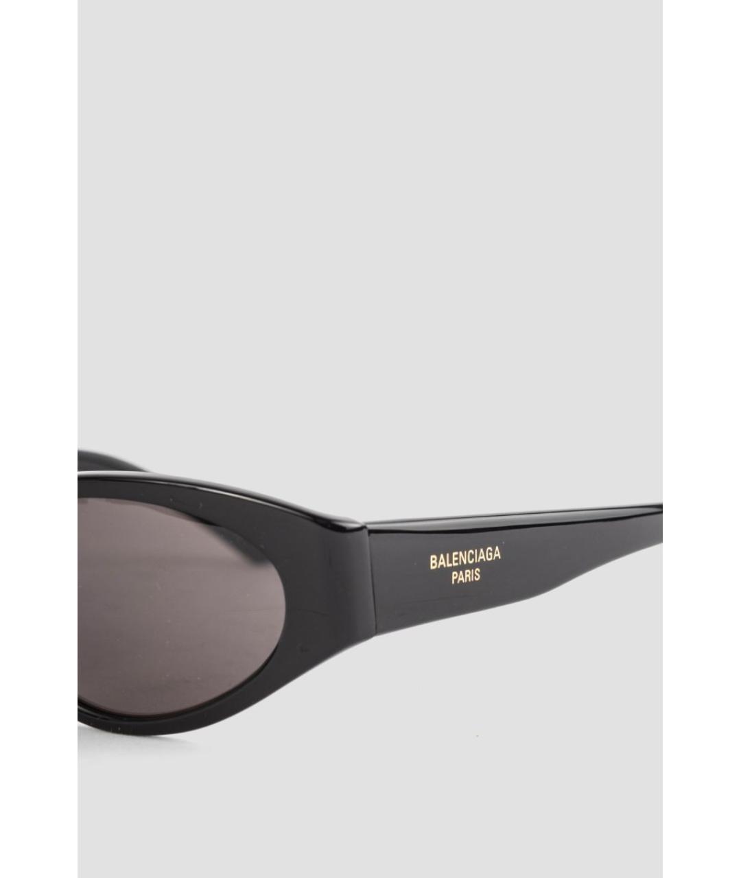 BALENCIAGA Черные пластиковые солнцезащитные очки, фото 3