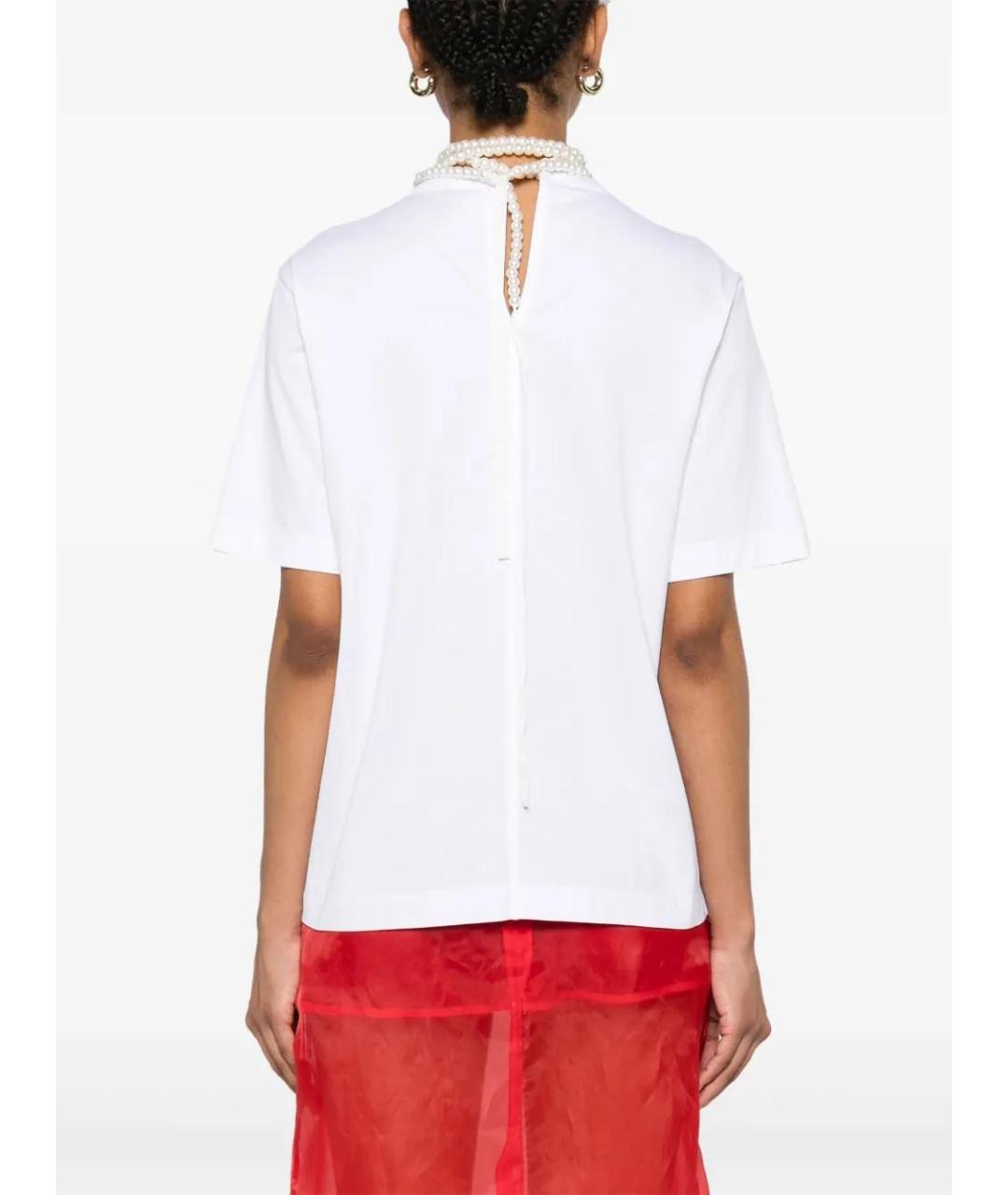 Carven Белая хлопковая футболка, фото 4