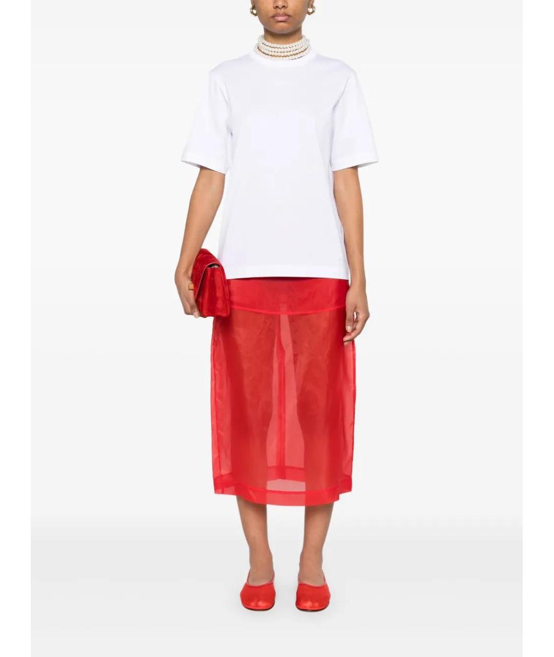 Carven Белая хлопковая футболка, фото 2