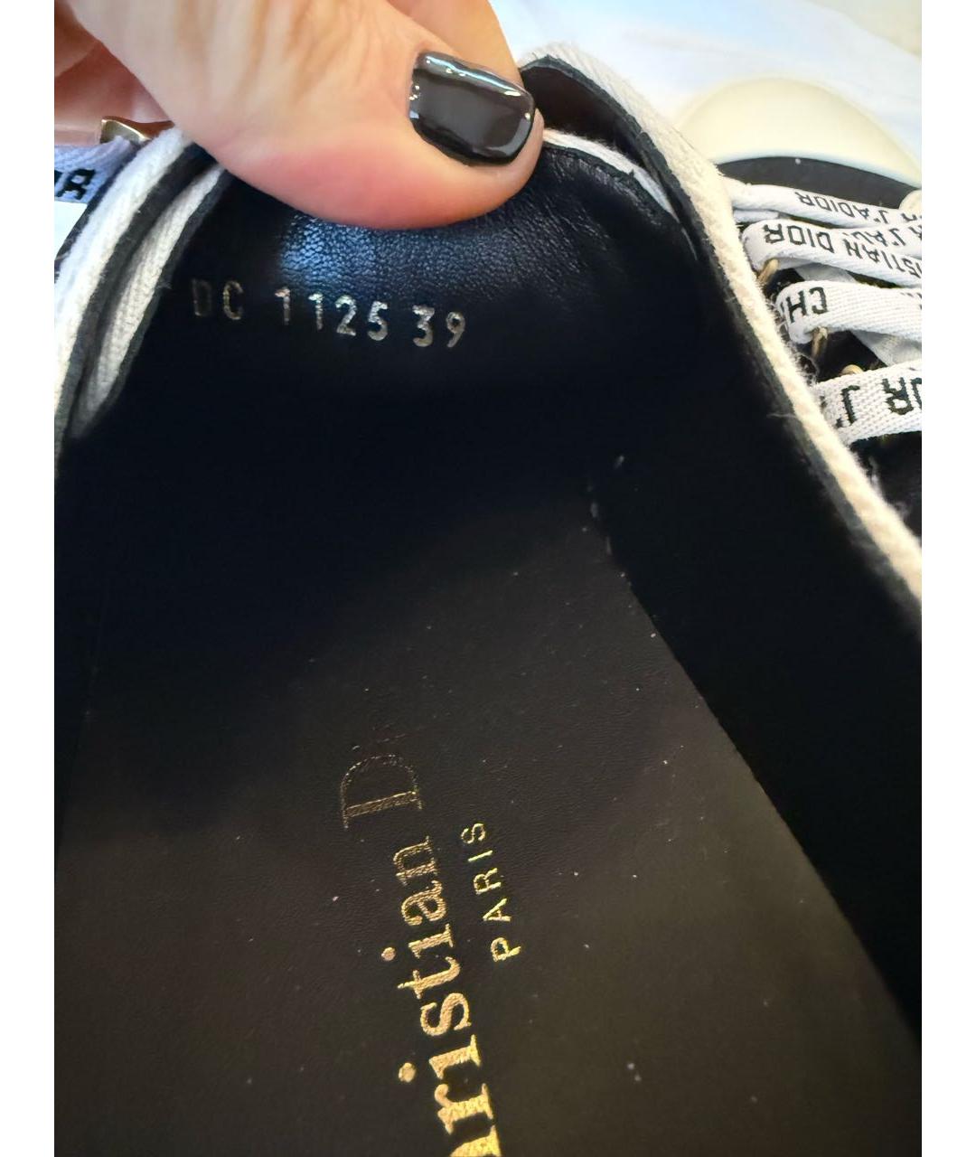 CHRISTIAN DIOR Черные текстильные кеды, фото 6