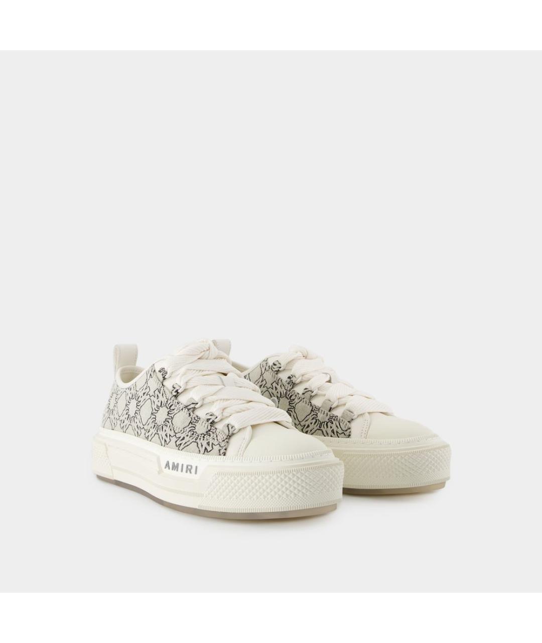 AMIRI Серые текстильные низкие кроссовки / кеды, фото 2