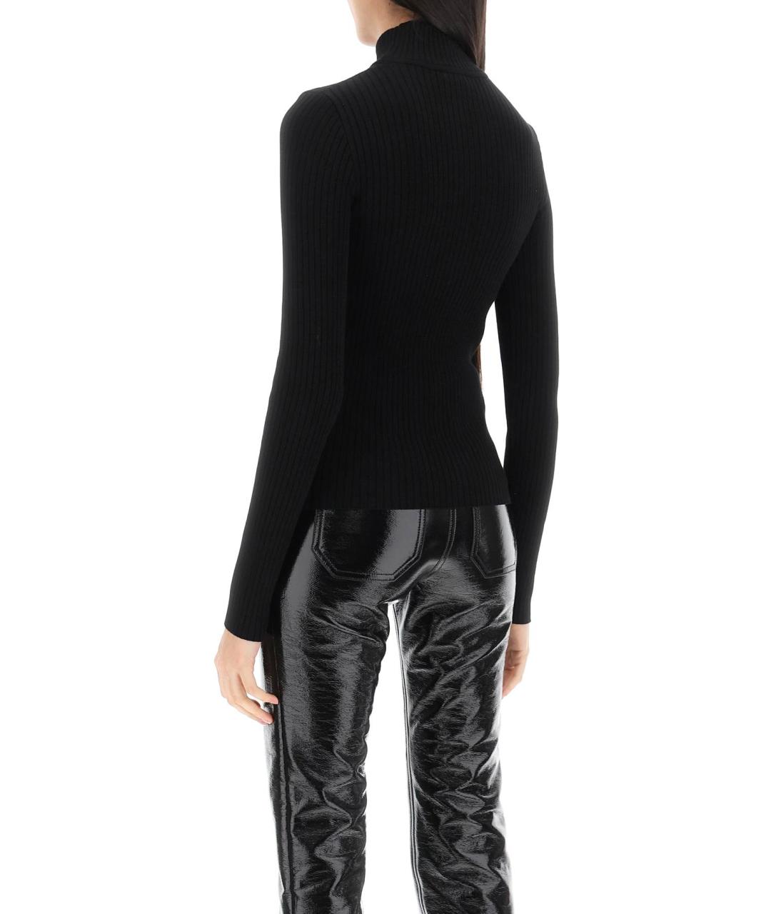 COURREGES Черная хлопковая водолазка, фото 3