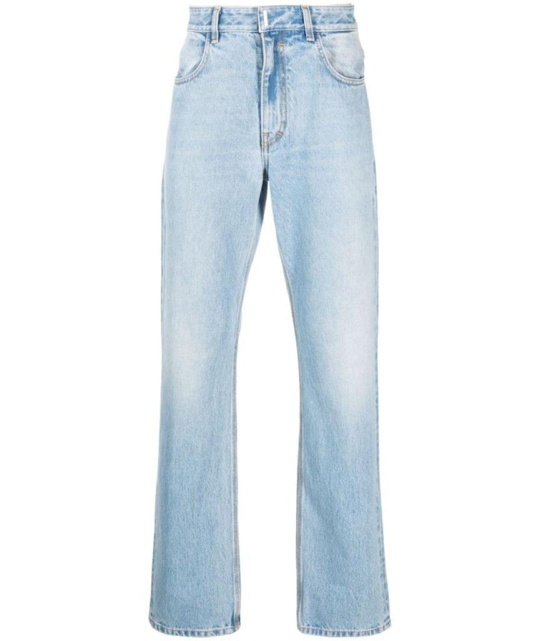 GIVENCHY Голубые хлопковые прямые джинсы, фото 1