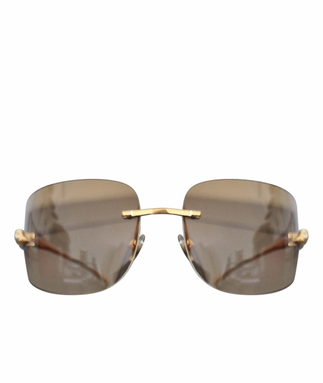 CARTIER Золотые металлические солнцезащитные очки, фото 1