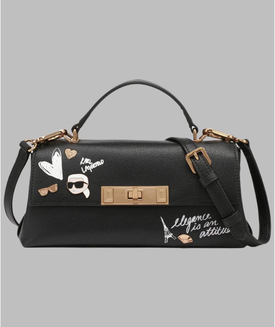 KARL LAGERFELD Черная сумка через плечо, фото 7