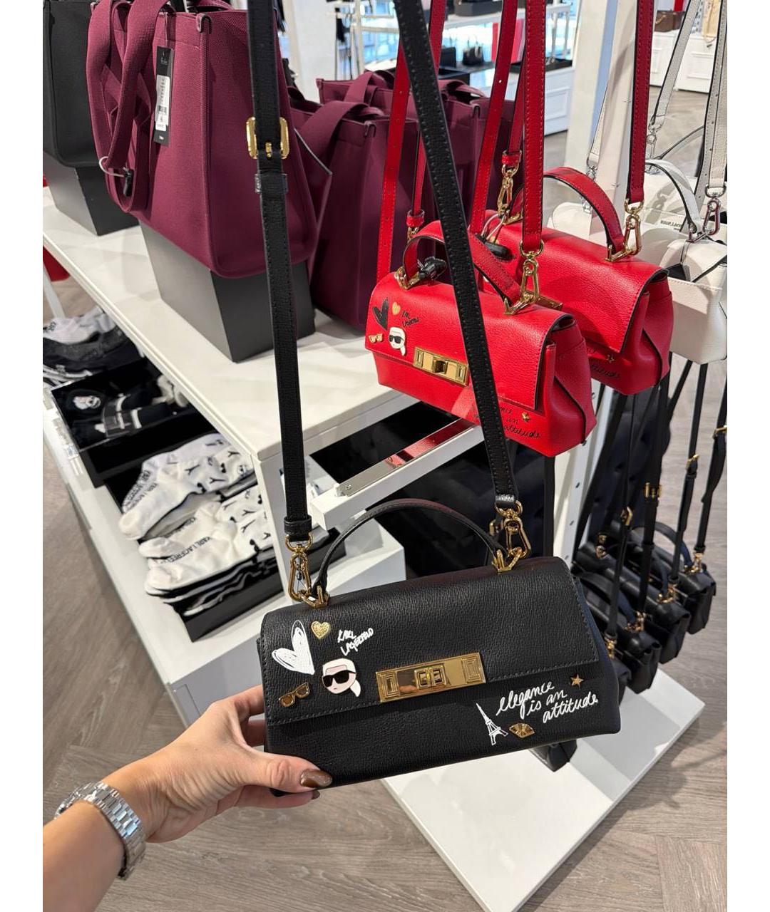 KARL LAGERFELD Черная сумка через плечо, фото 6