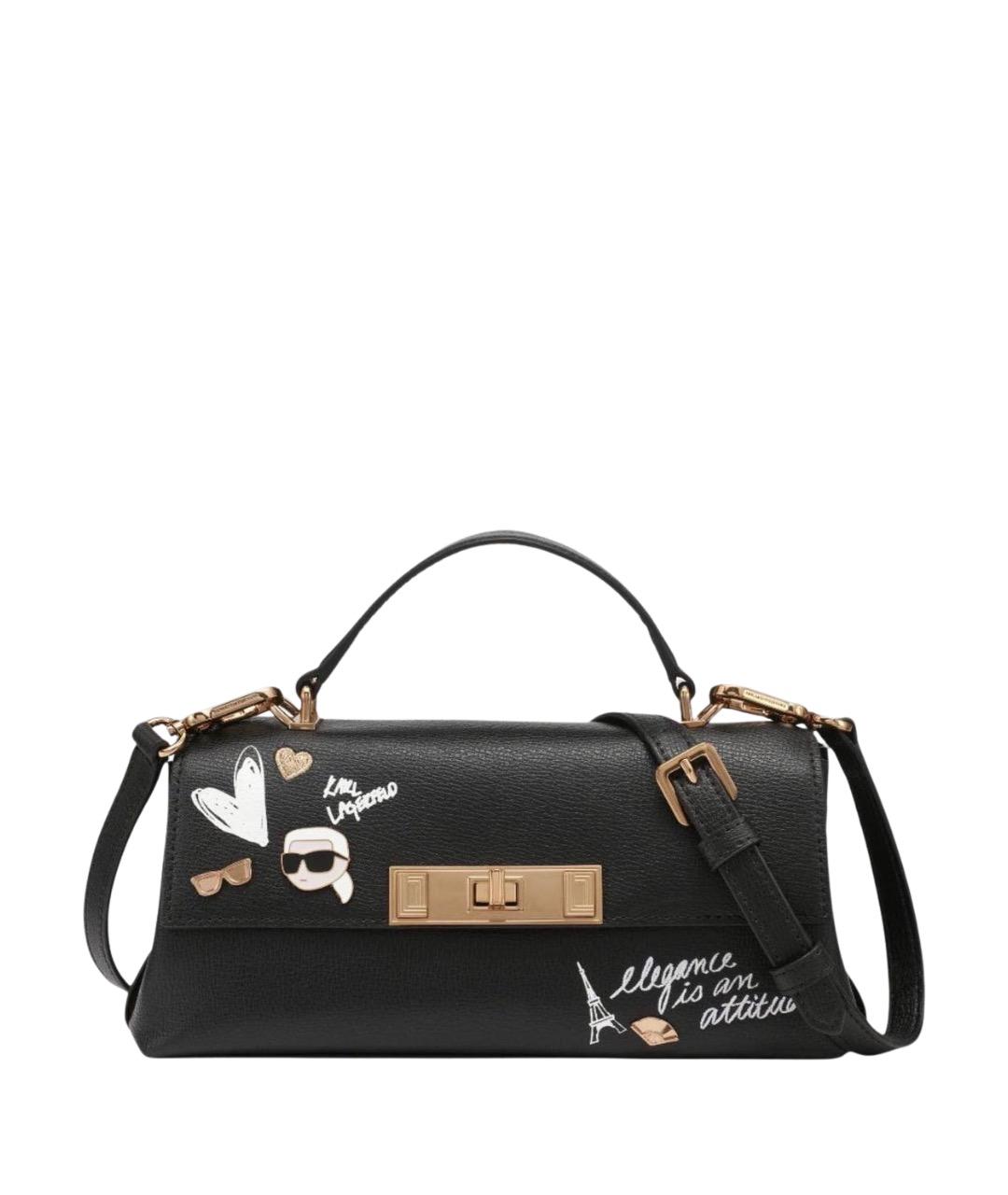 KARL LAGERFELD Черная сумка через плечо, фото 1