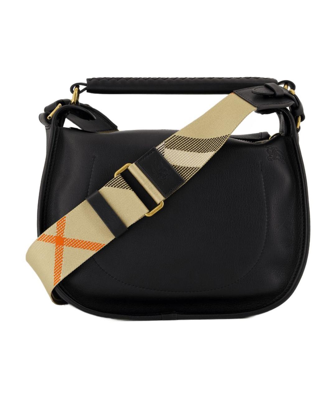 BURBERRY Черная кожаная сумка через плечо, фото 3