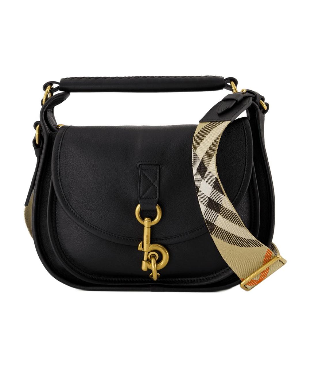 BURBERRY Черная кожаная сумка через плечо, фото 1