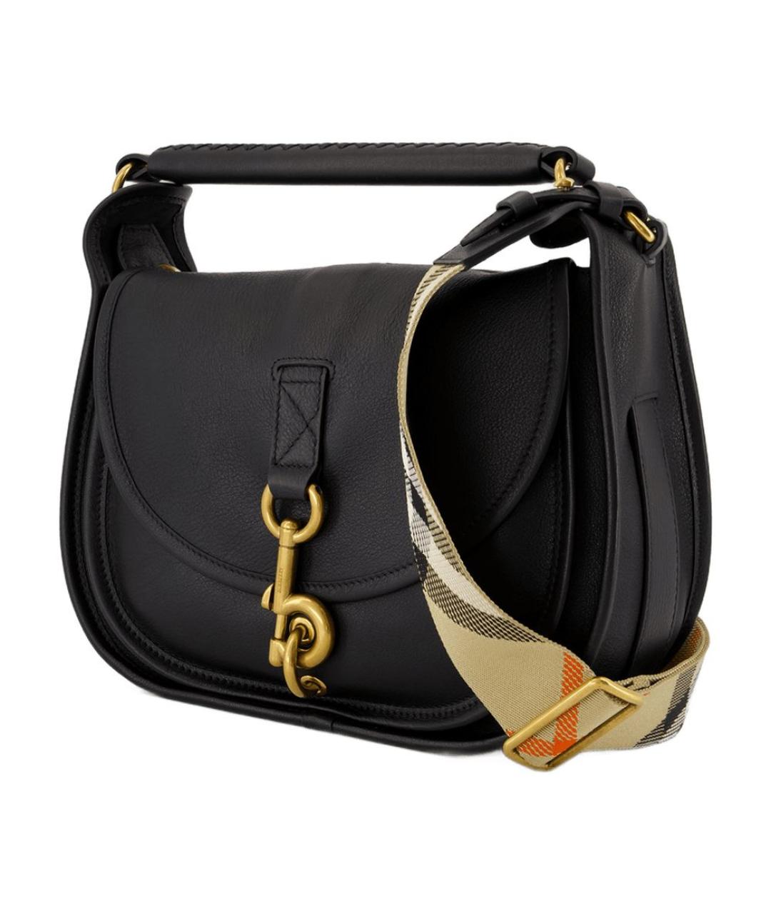BURBERRY Черная кожаная сумка через плечо, фото 2