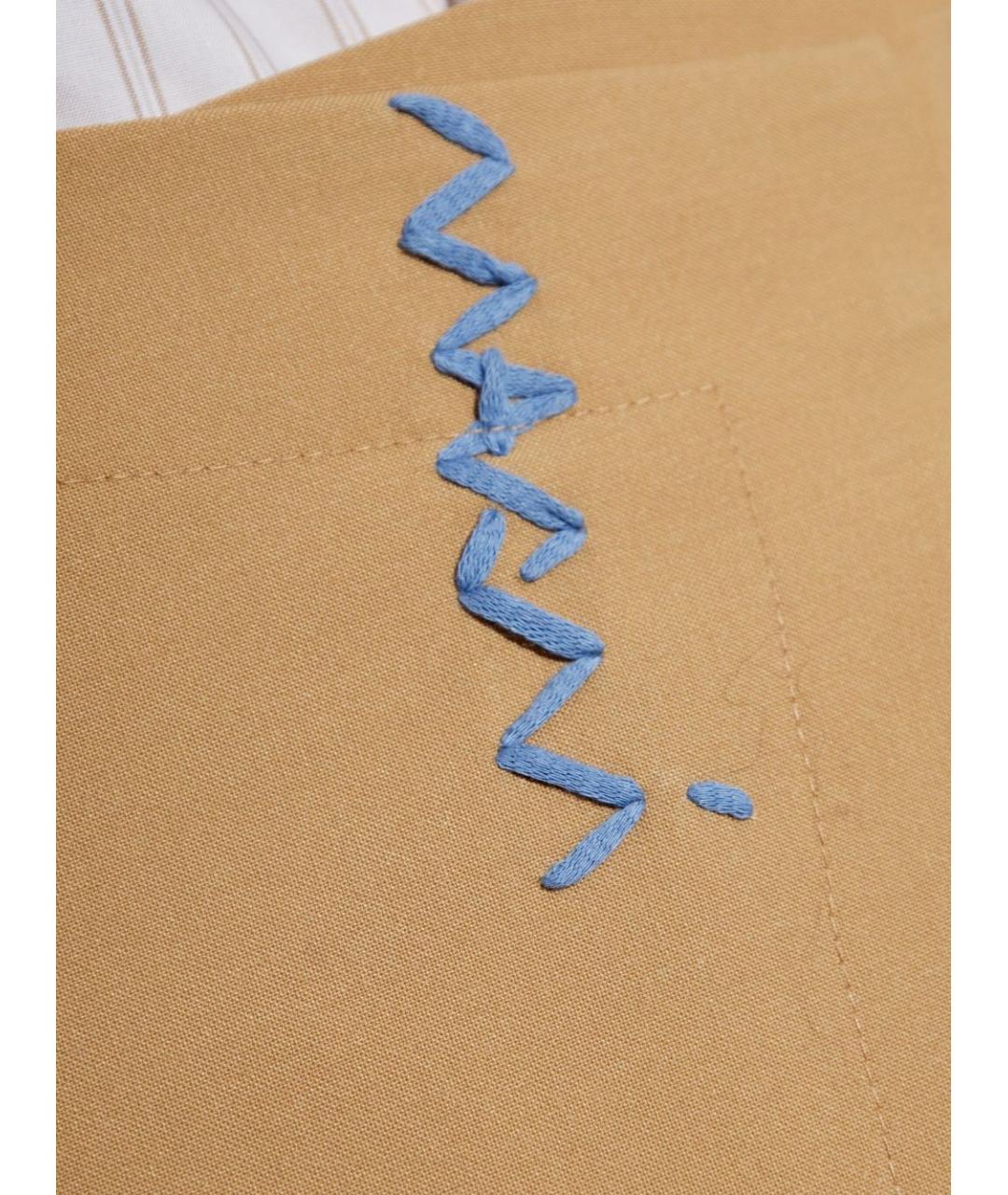 MARNI Бежевая полиэстеровая юбка миди, фото 2