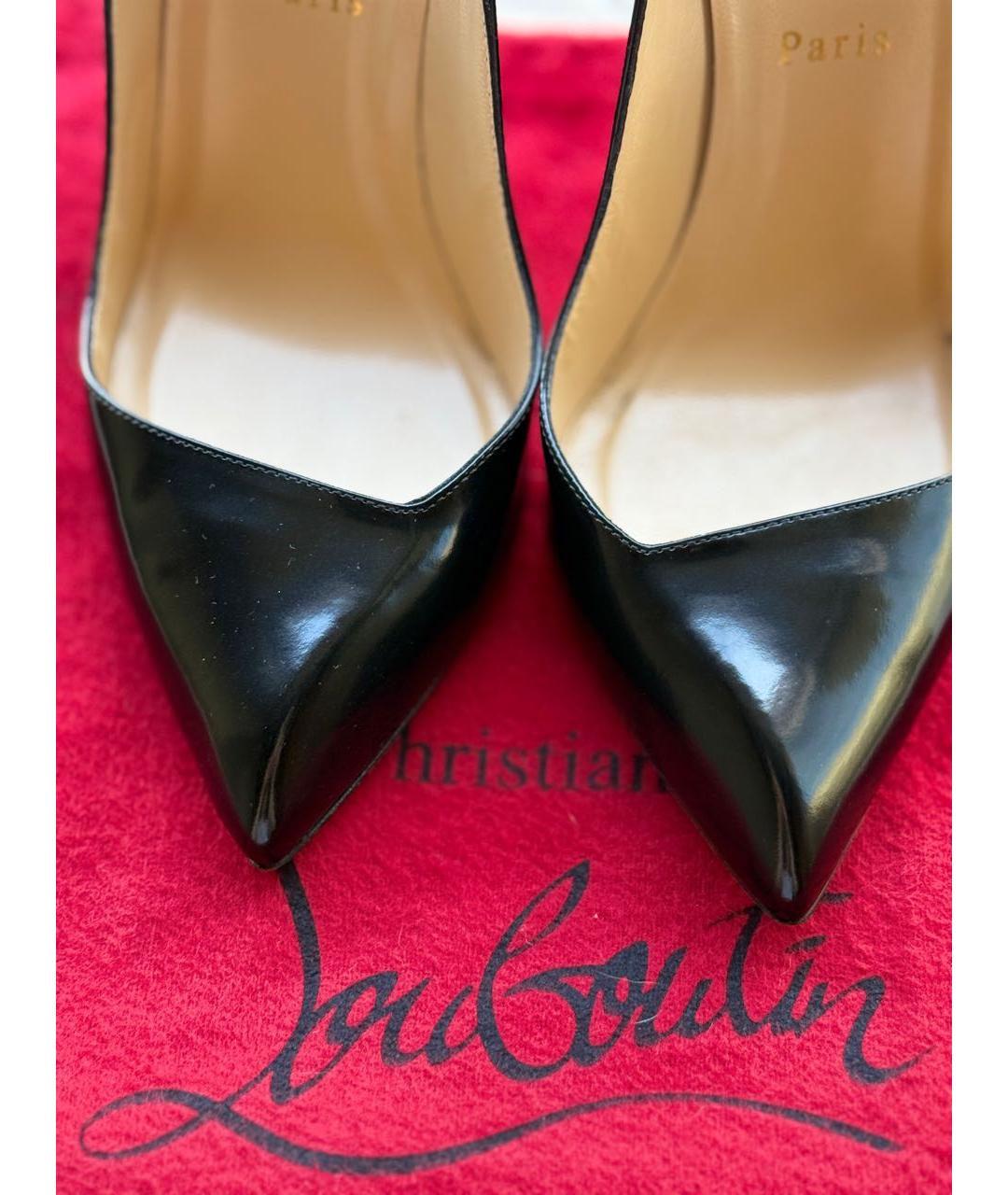 CHRISTIAN LOUBOUTIN Черные кожаные туфли, фото 7