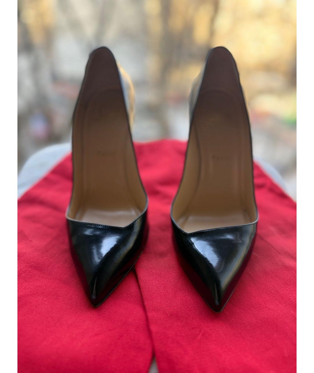 CHRISTIAN LOUBOUTIN Черные кожаные туфли, фото 2