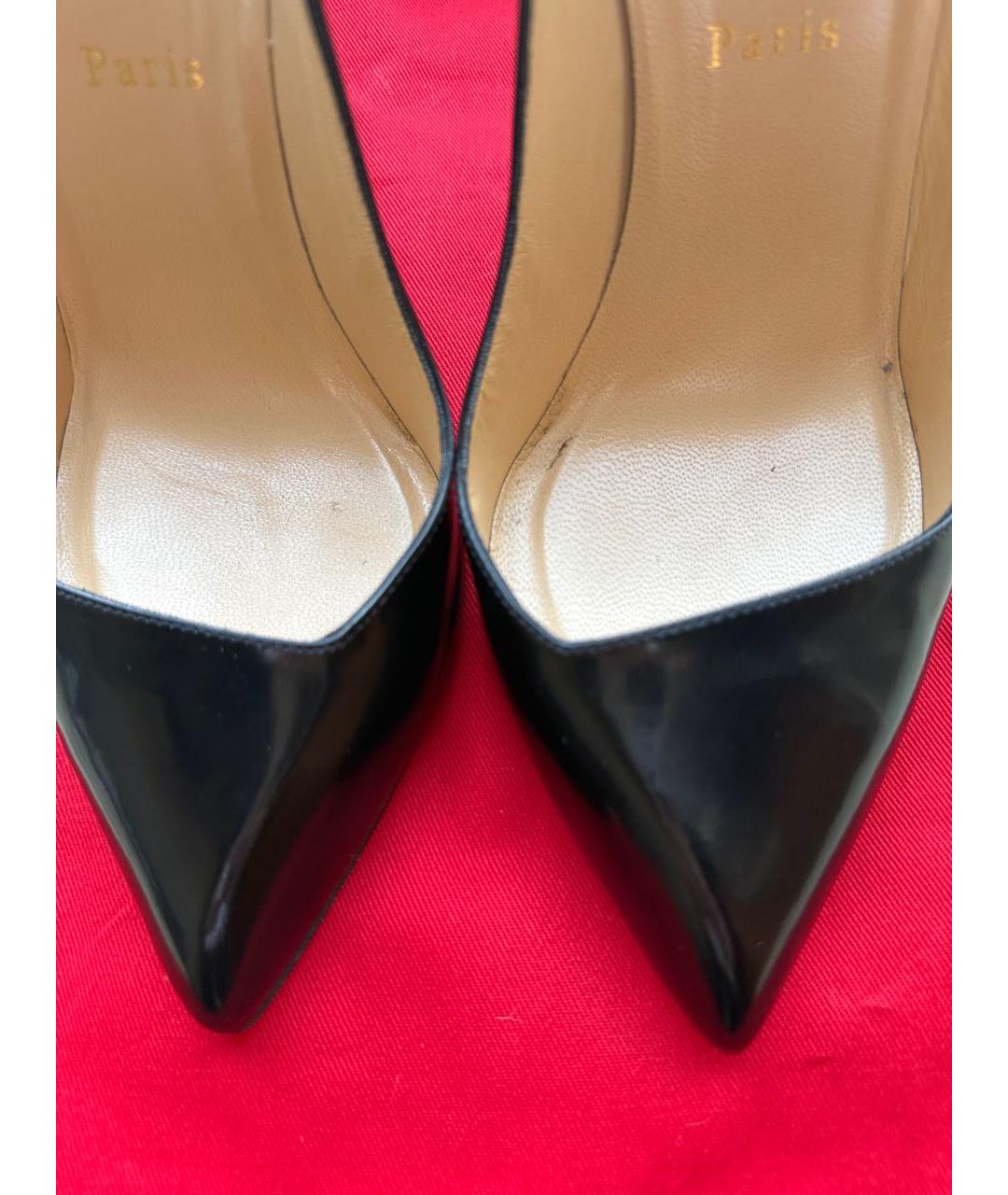 CHRISTIAN LOUBOUTIN Черные кожаные туфли, фото 5