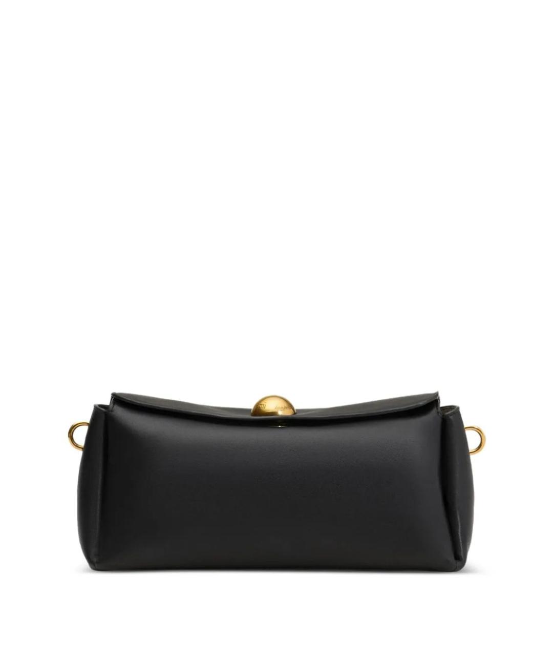 Ami Paris Черная кожаная сумка на плечо, фото 1