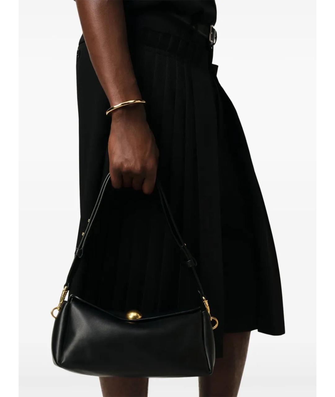 Ami Paris Черная кожаная сумка на плечо, фото 3