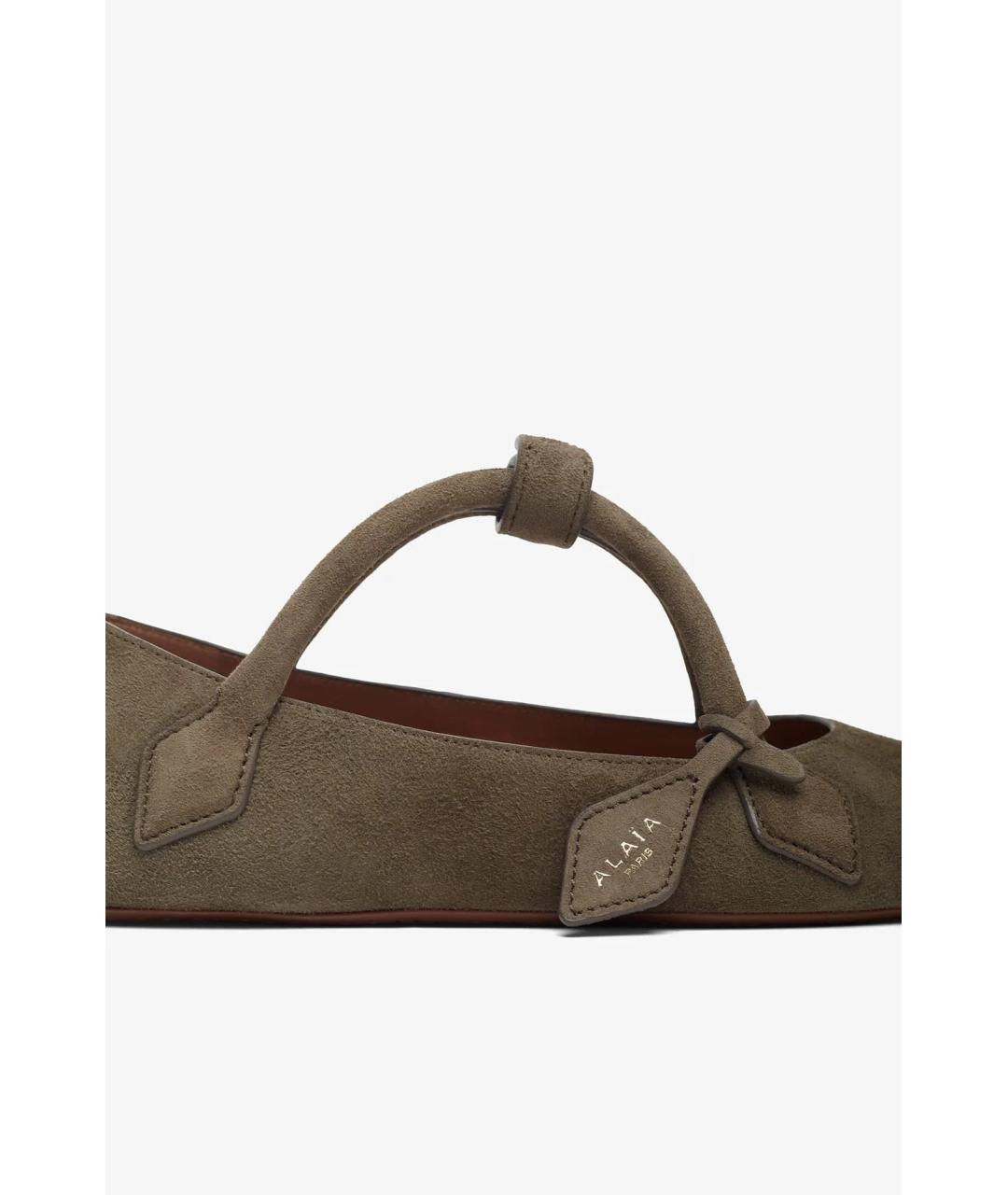 ALAIA Серые замшевые балетки, фото 3