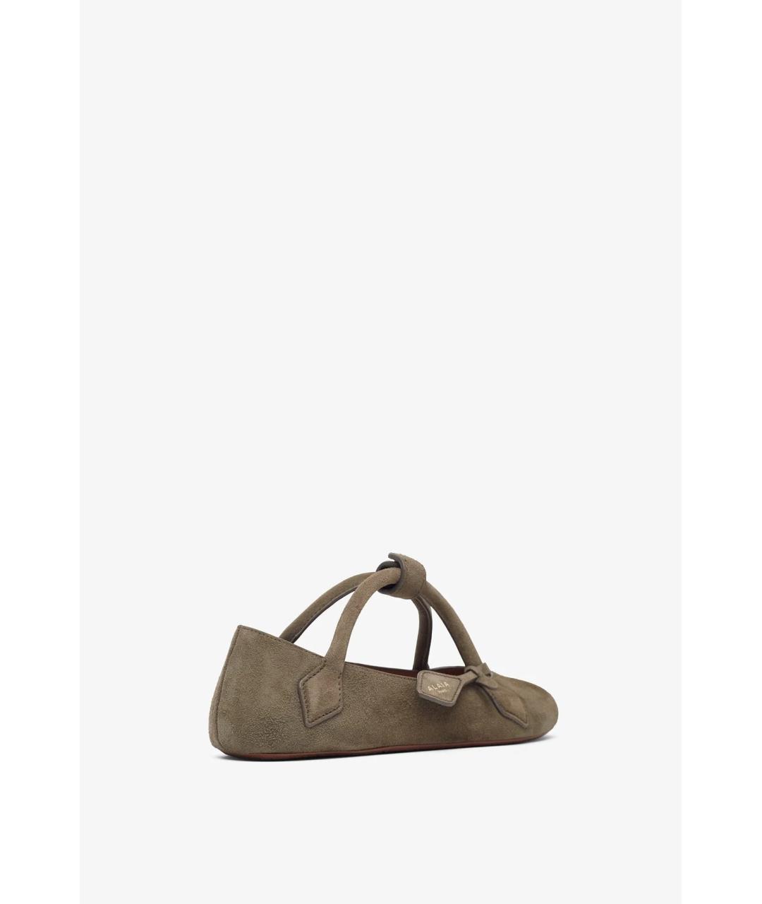 ALAIA Серые замшевые балетки, фото 2