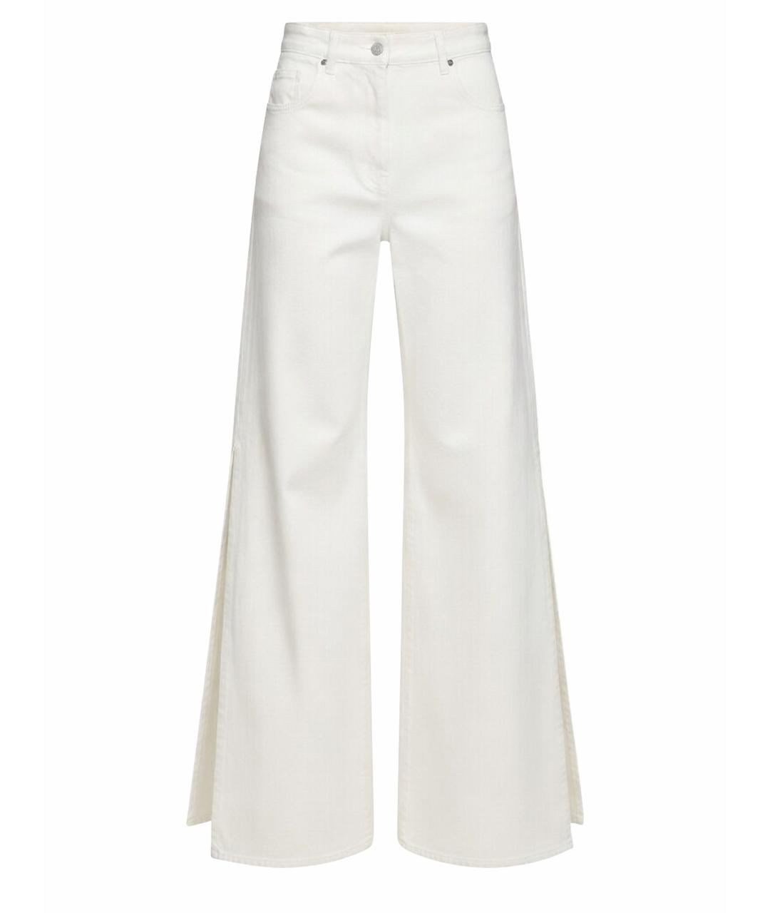 CHANEL Бежевые хлопковые джинсы клеш, фото 1