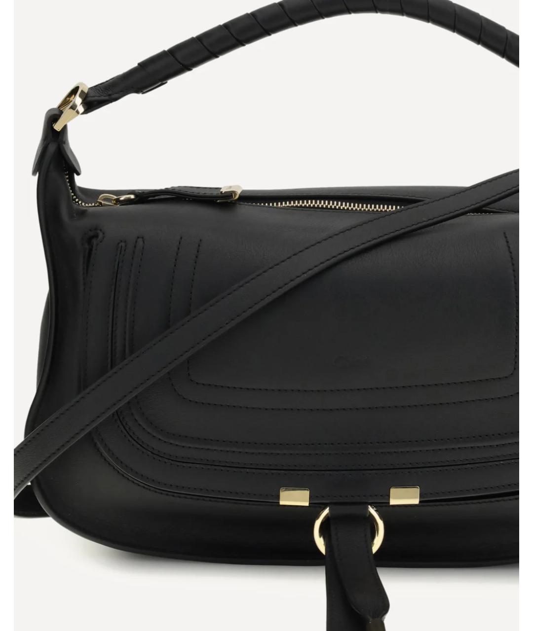 CHLOE Черная кожаная сумка через плечо, фото 2