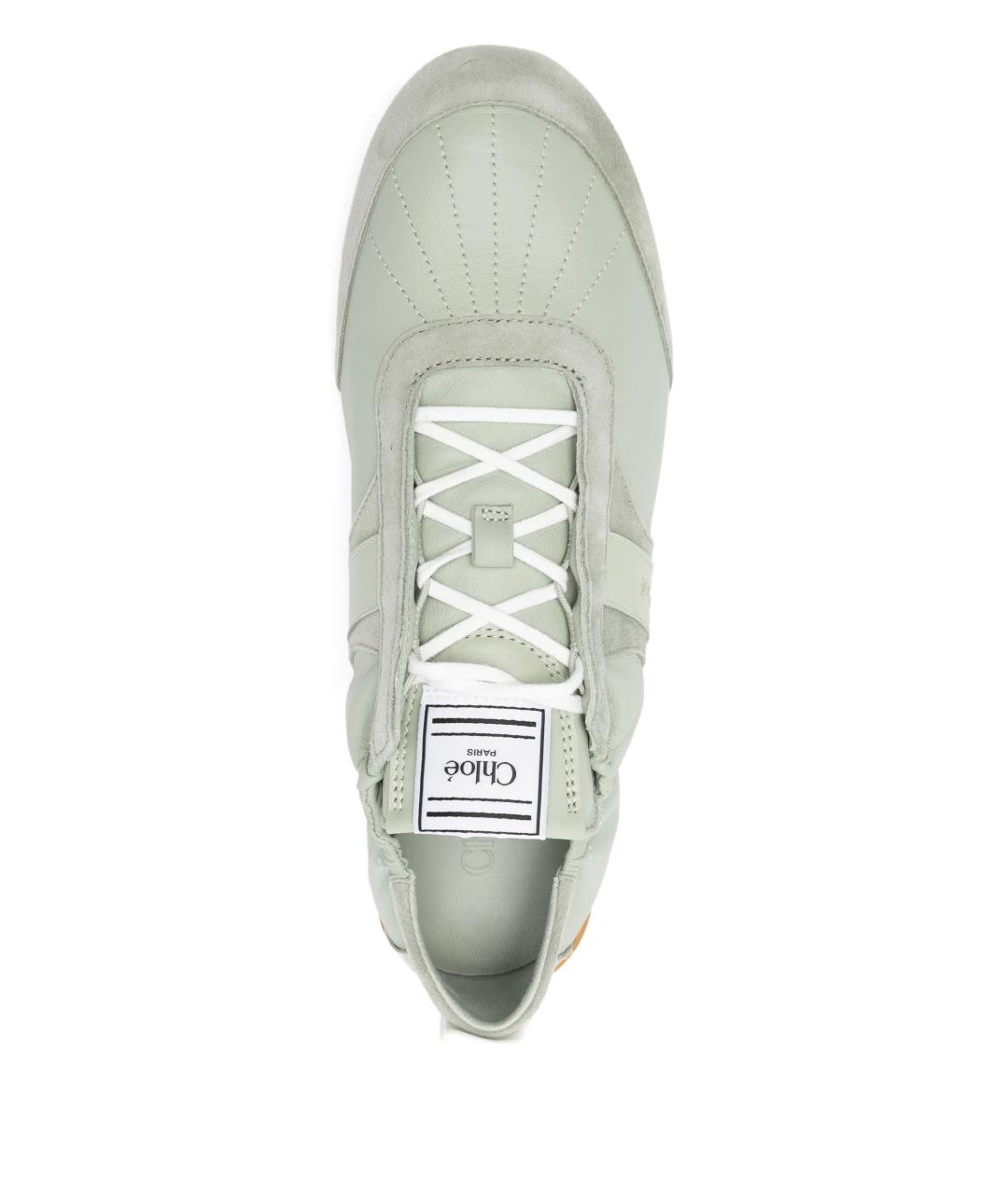 CHLOE Зеленые кожаные кроссовки, фото 3