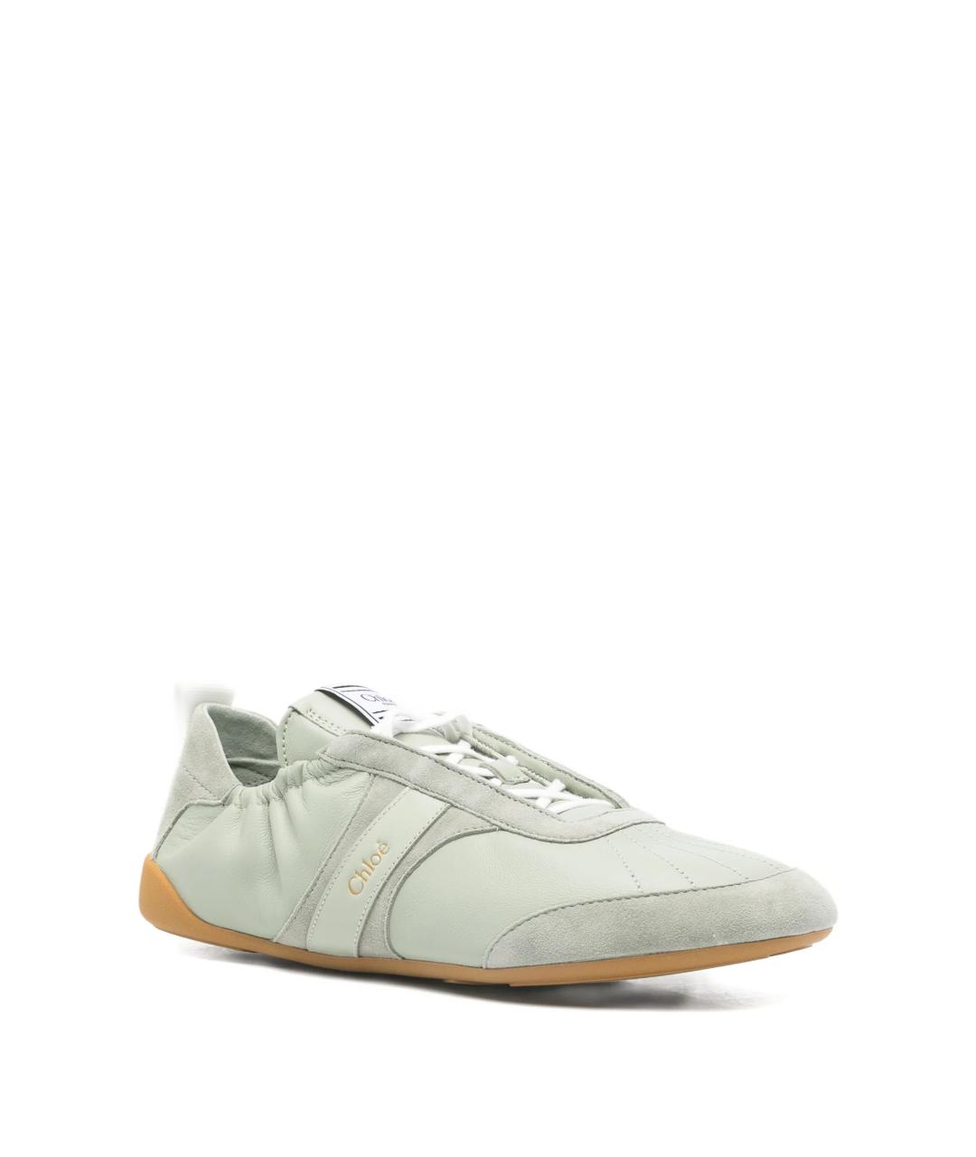 CHLOE Зеленые кожаные кроссовки, фото 2