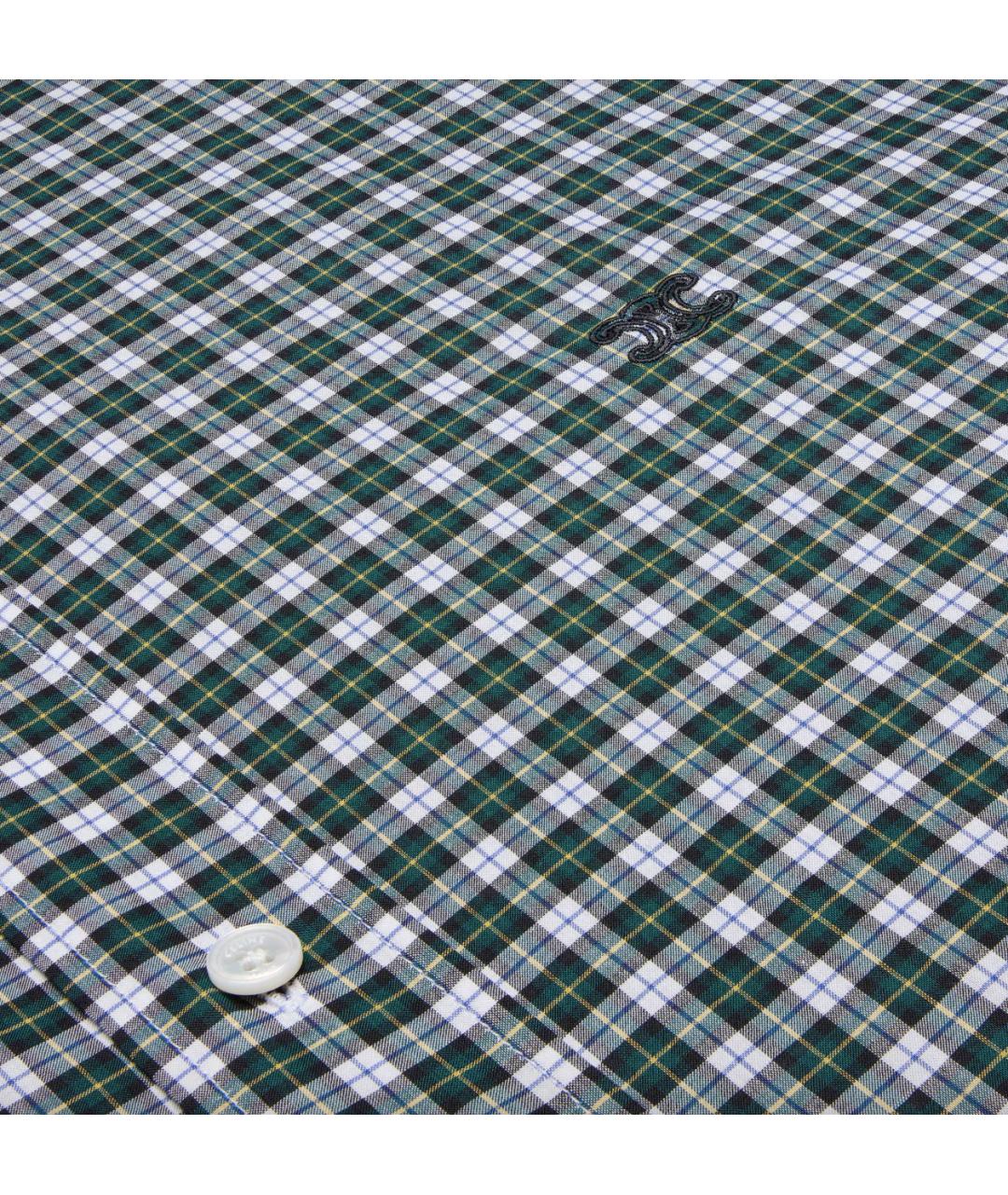 CELINE Зеленая хлопковая кэжуал рубашка, фото 4