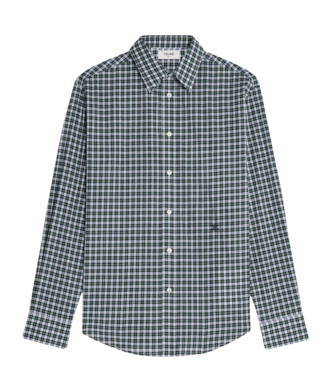 CELINE Зеленая хлопковая кэжуал рубашка, фото 1