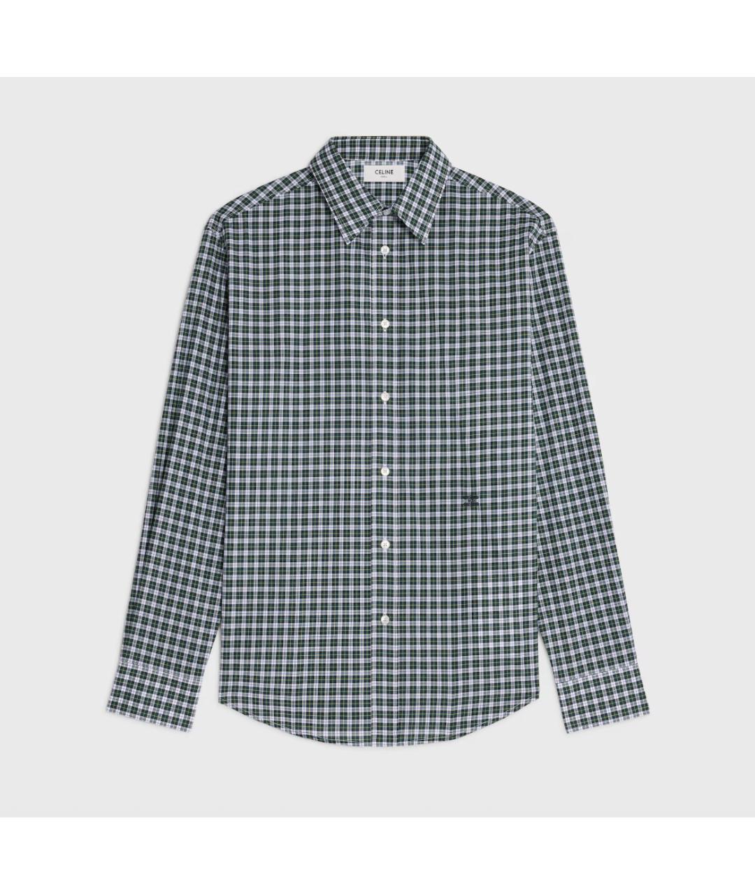 CELINE Зеленая хлопковая кэжуал рубашка, фото 5