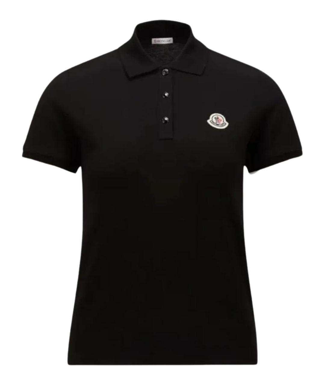 MONCLER Черная хлопковая футболка, фото 1