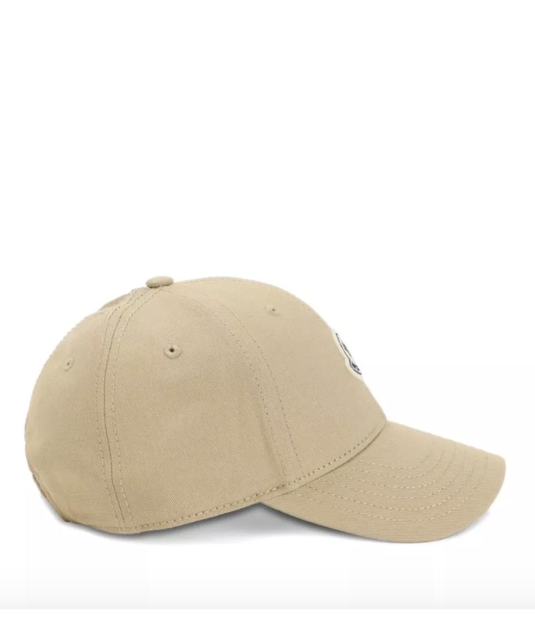 MONCLER Бежевая хлопковая кепка, фото 2