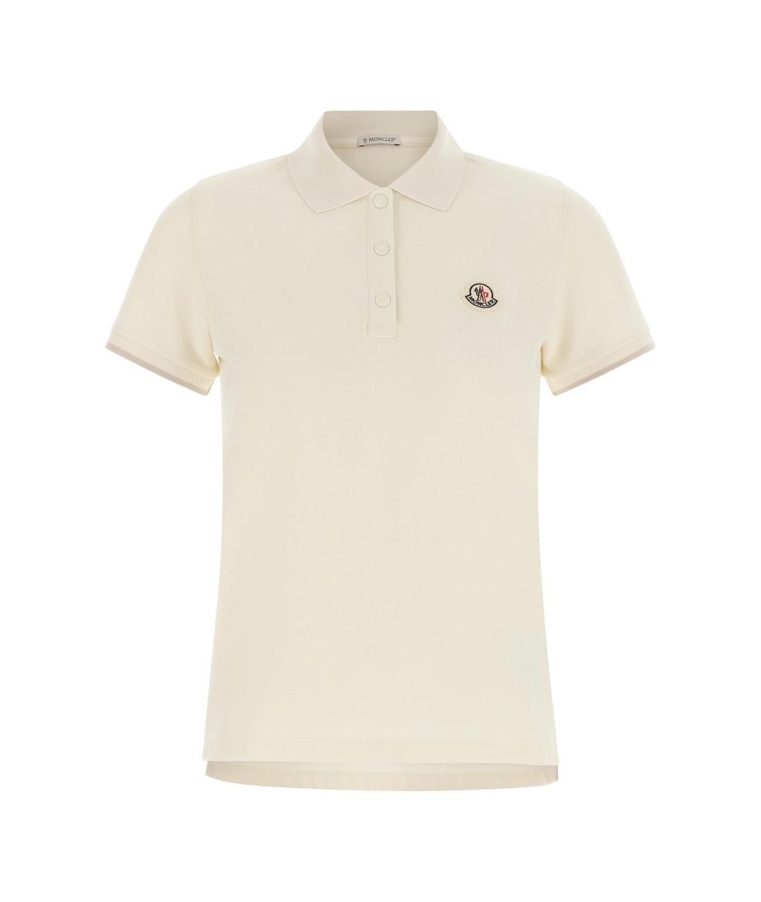 MONCLER Бежевая хлопковая футболка, фото 1