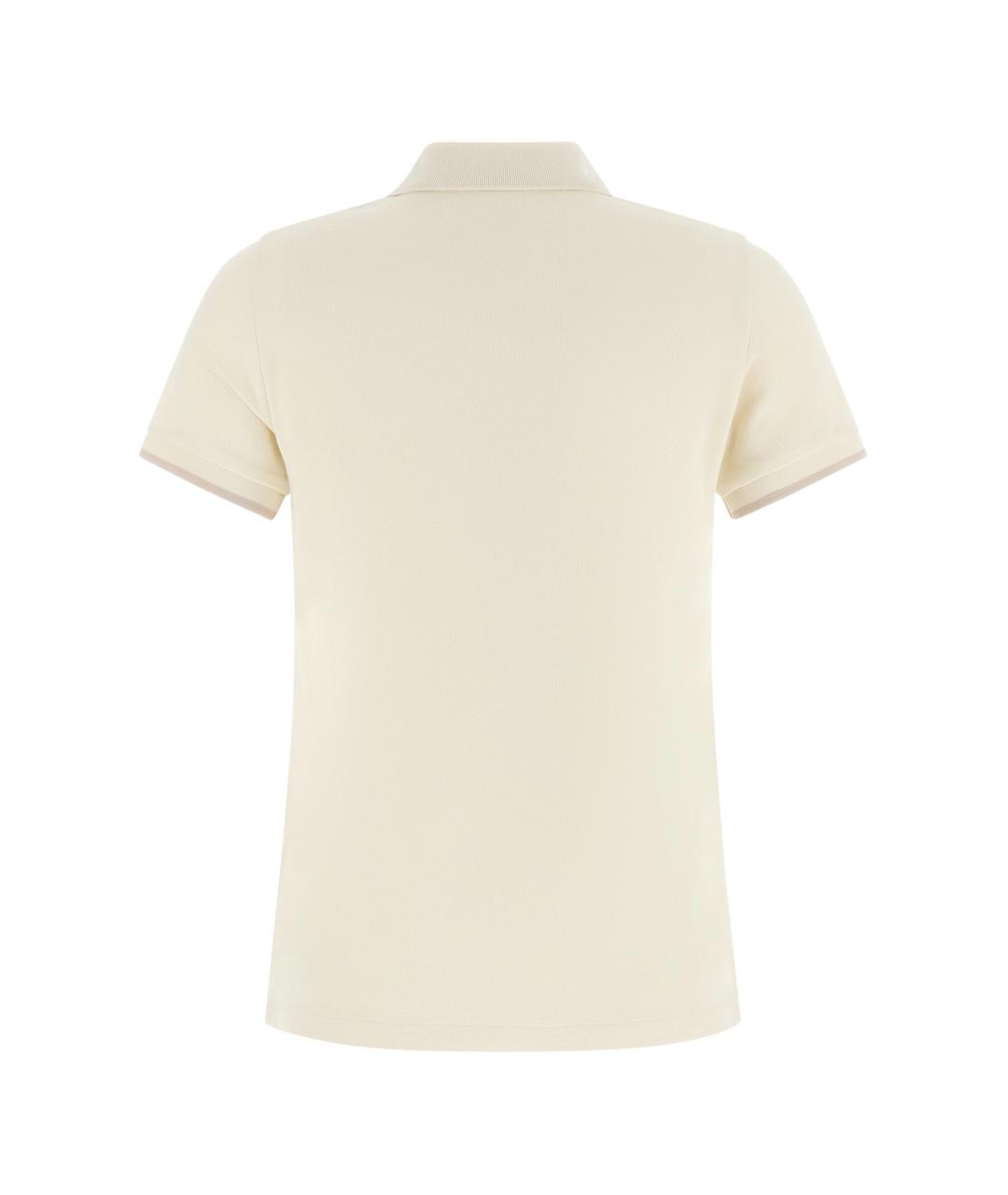 MONCLER Бежевая хлопковая футболка, фото 4