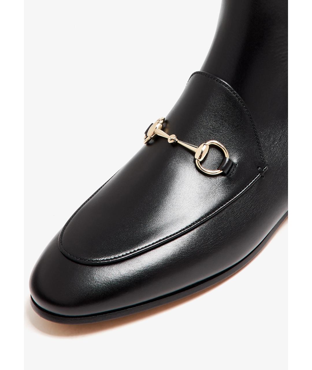 GUCCI Черные кожаные ботинки, фото 2
