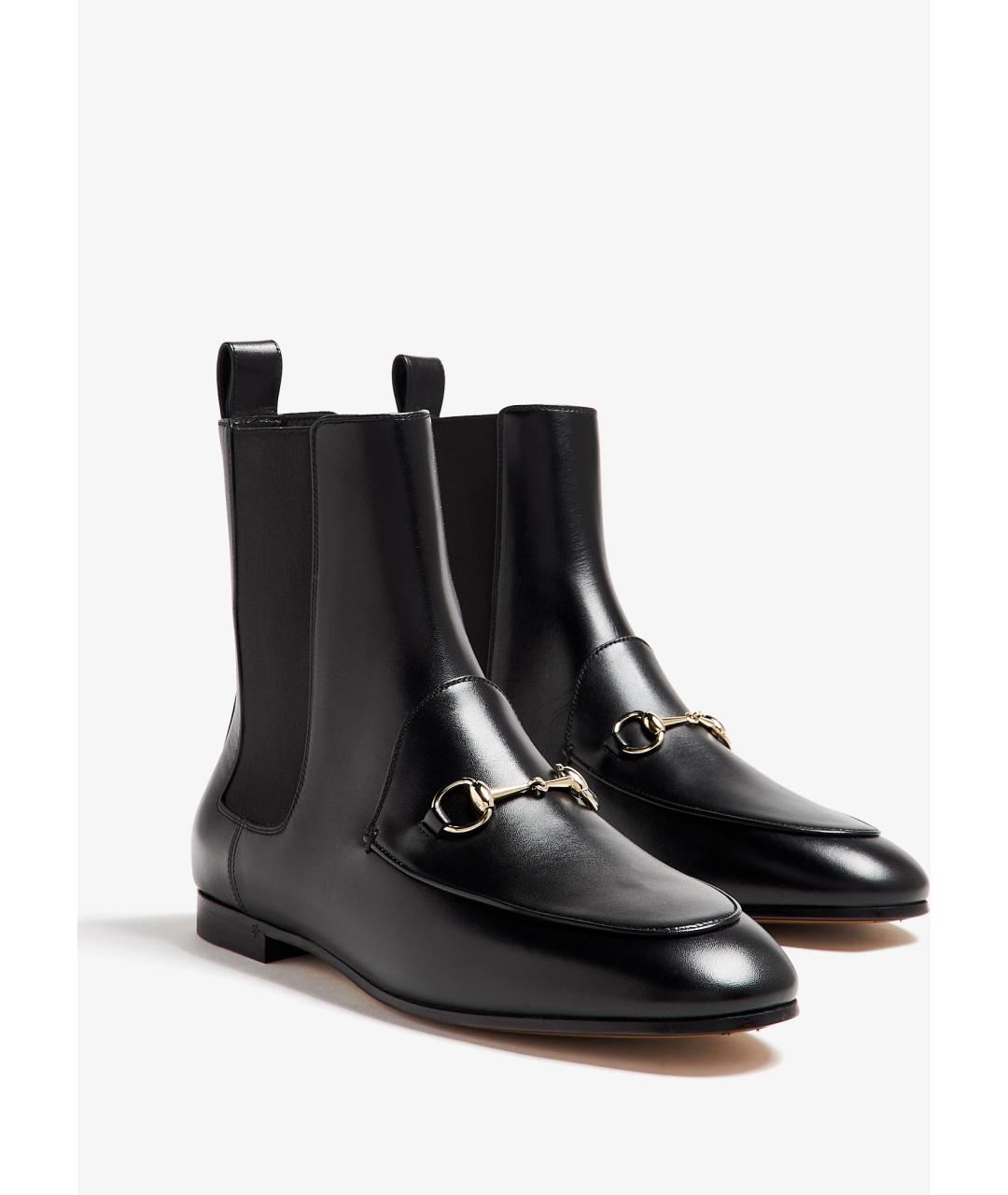 GUCCI Черные кожаные ботинки, фото 4