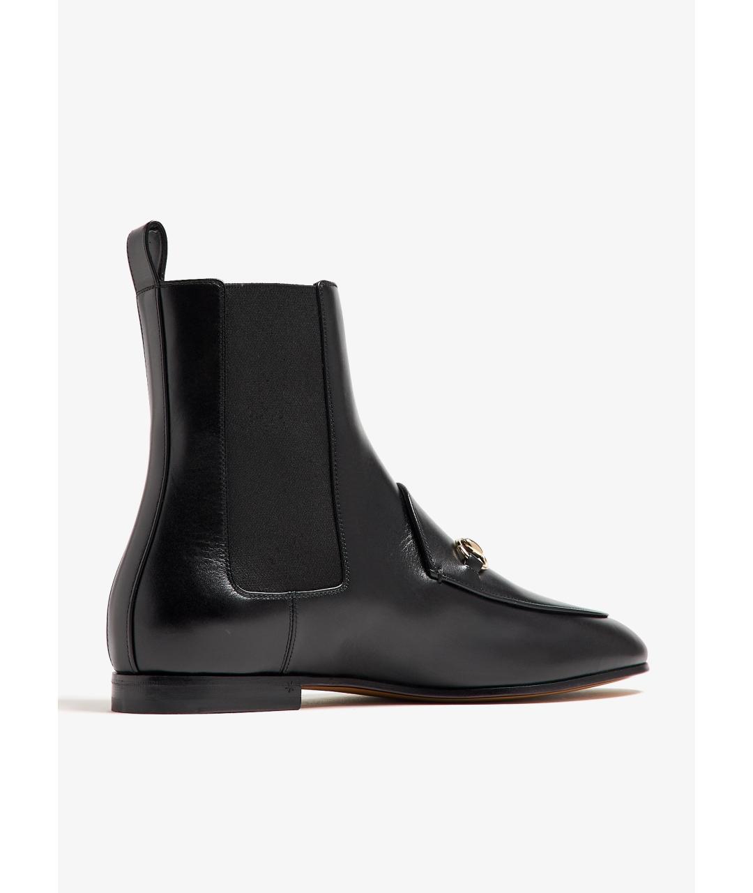 GUCCI Черные кожаные ботинки, фото 3