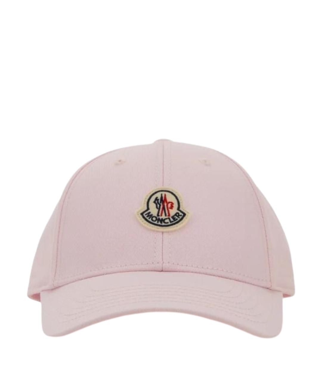 MONCLER Розовая хлопковая кепка, фото 1