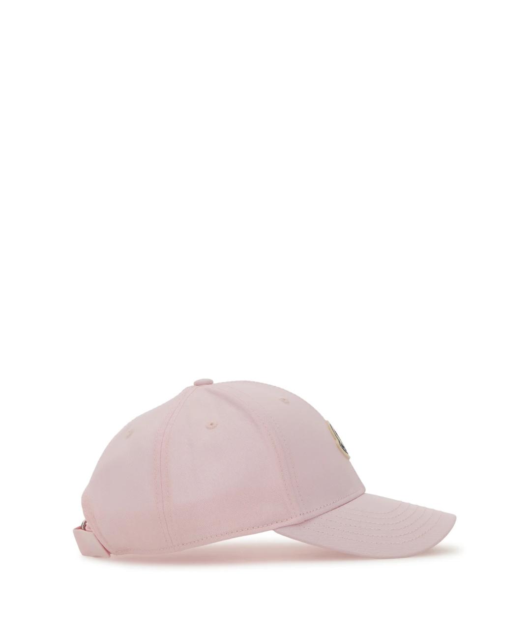 MONCLER Розовая хлопковая кепка, фото 2