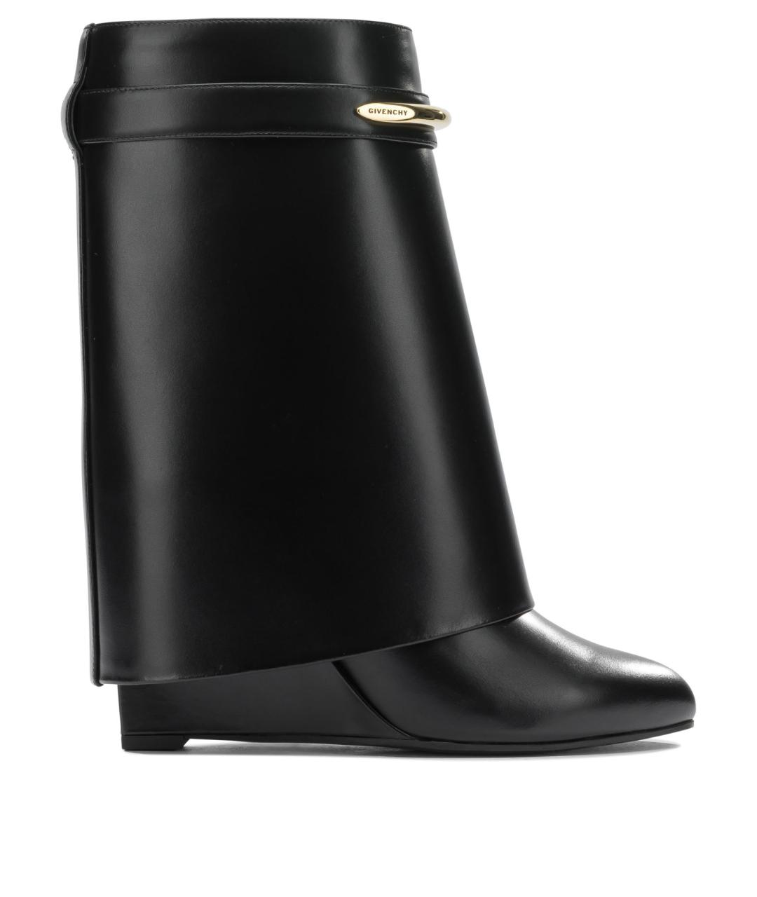 GIVENCHY Черные кожаные сапоги, фото 1