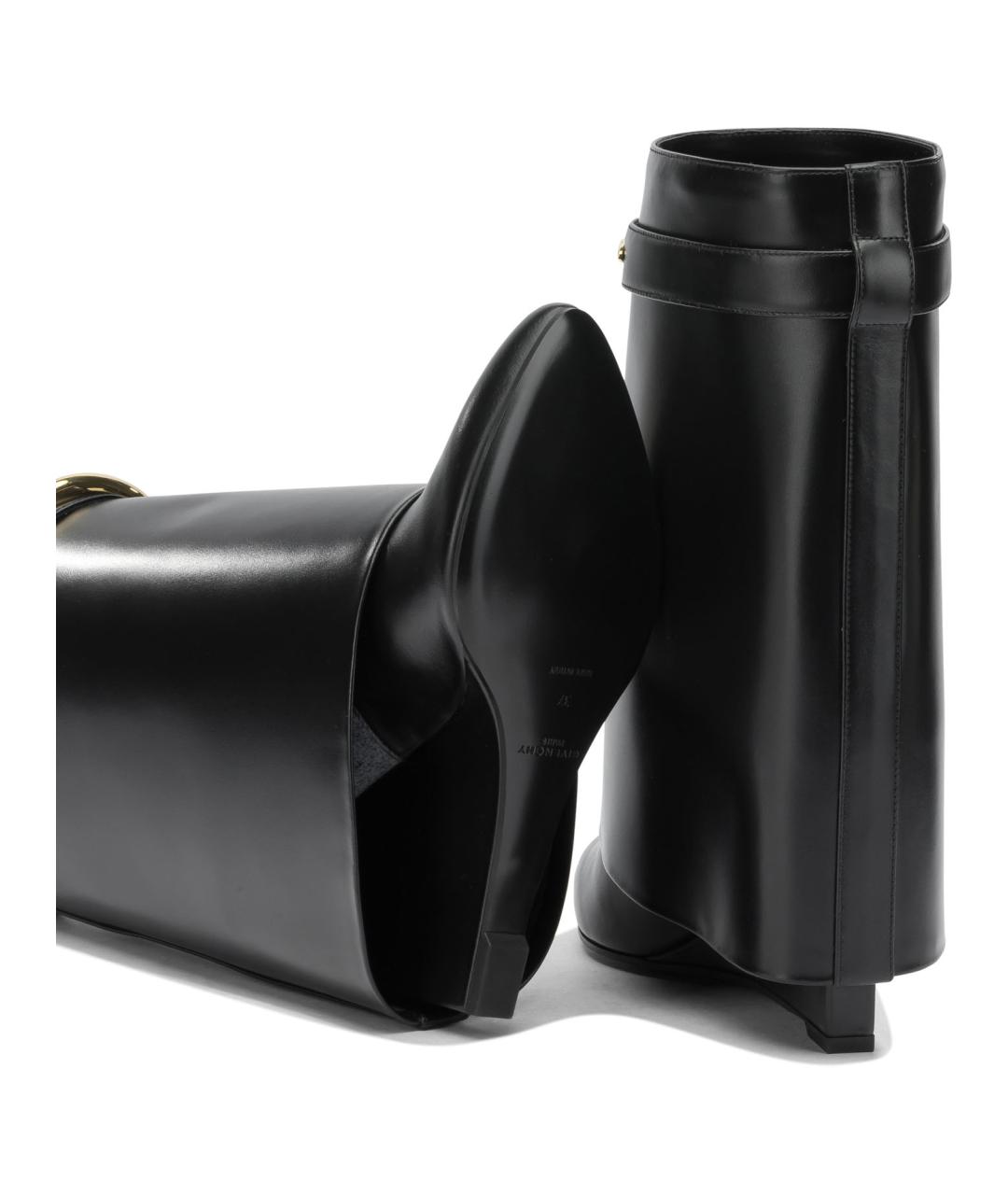 GIVENCHY Черные кожаные сапоги, фото 5
