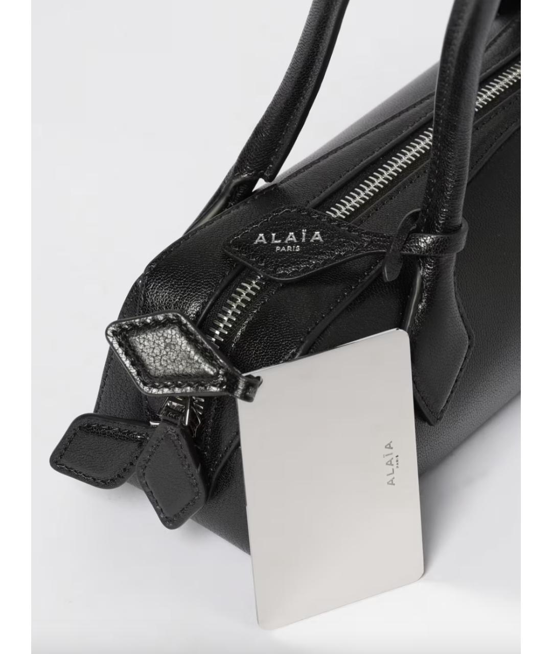 ALAIA Черная кожаная сумка через плечо, фото 4