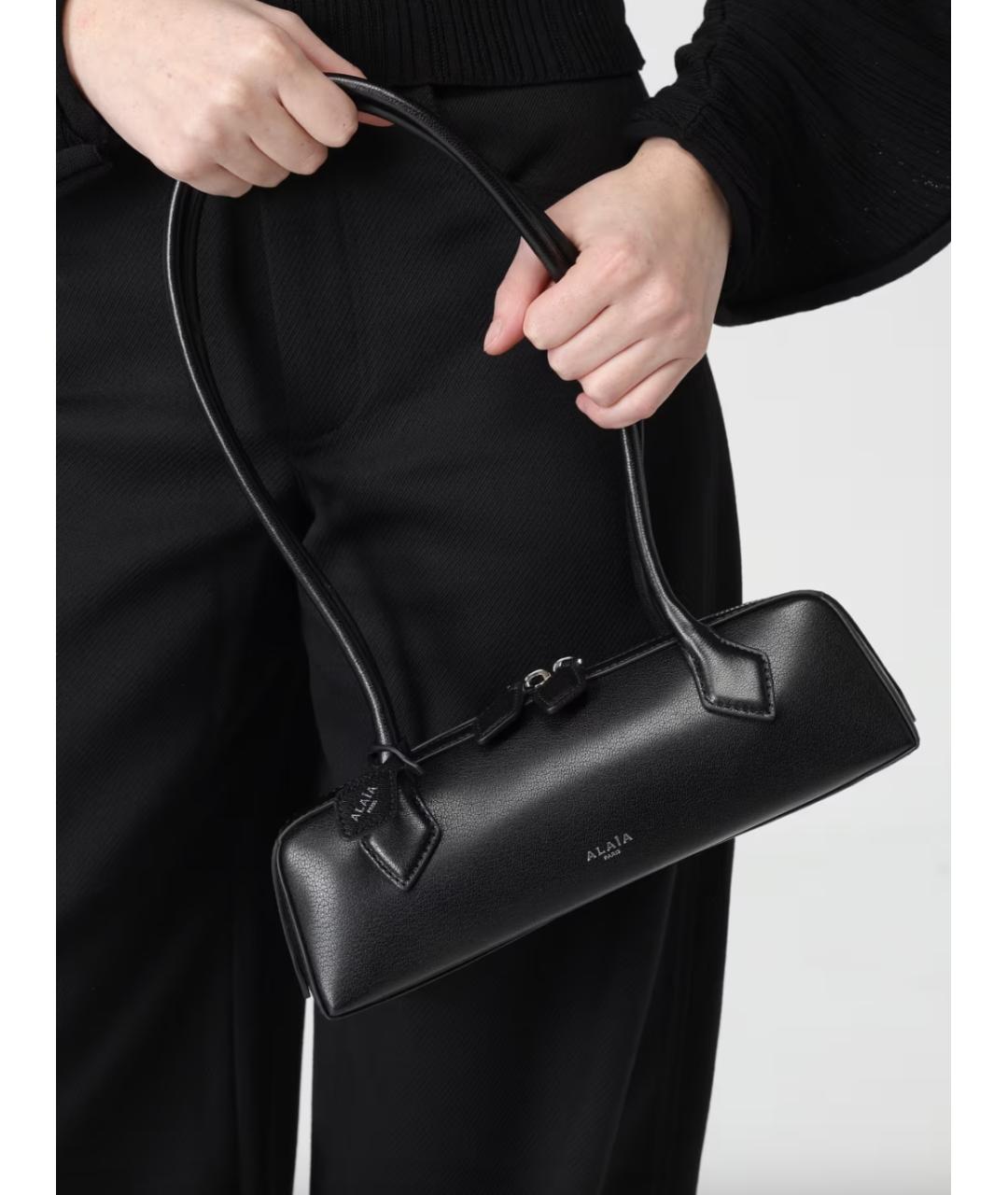 ALAIA Черная кожаная сумка через плечо, фото 2