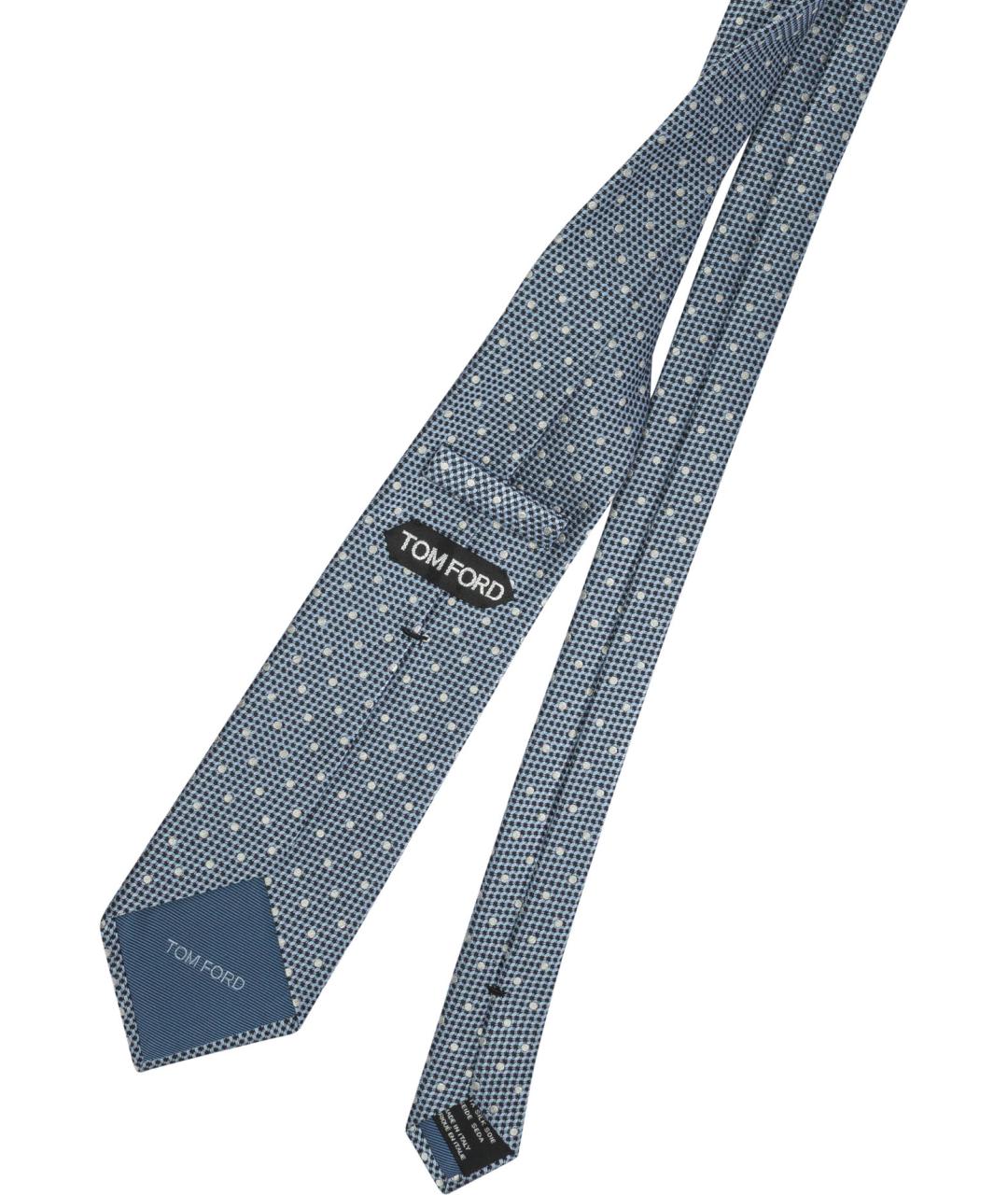 TOM FORD Голубой шелковый галстук, фото 2