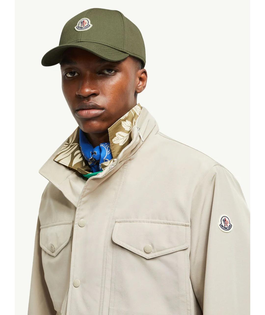 MONCLER Хаки хлопковая кепка/бейсболка, фото 4