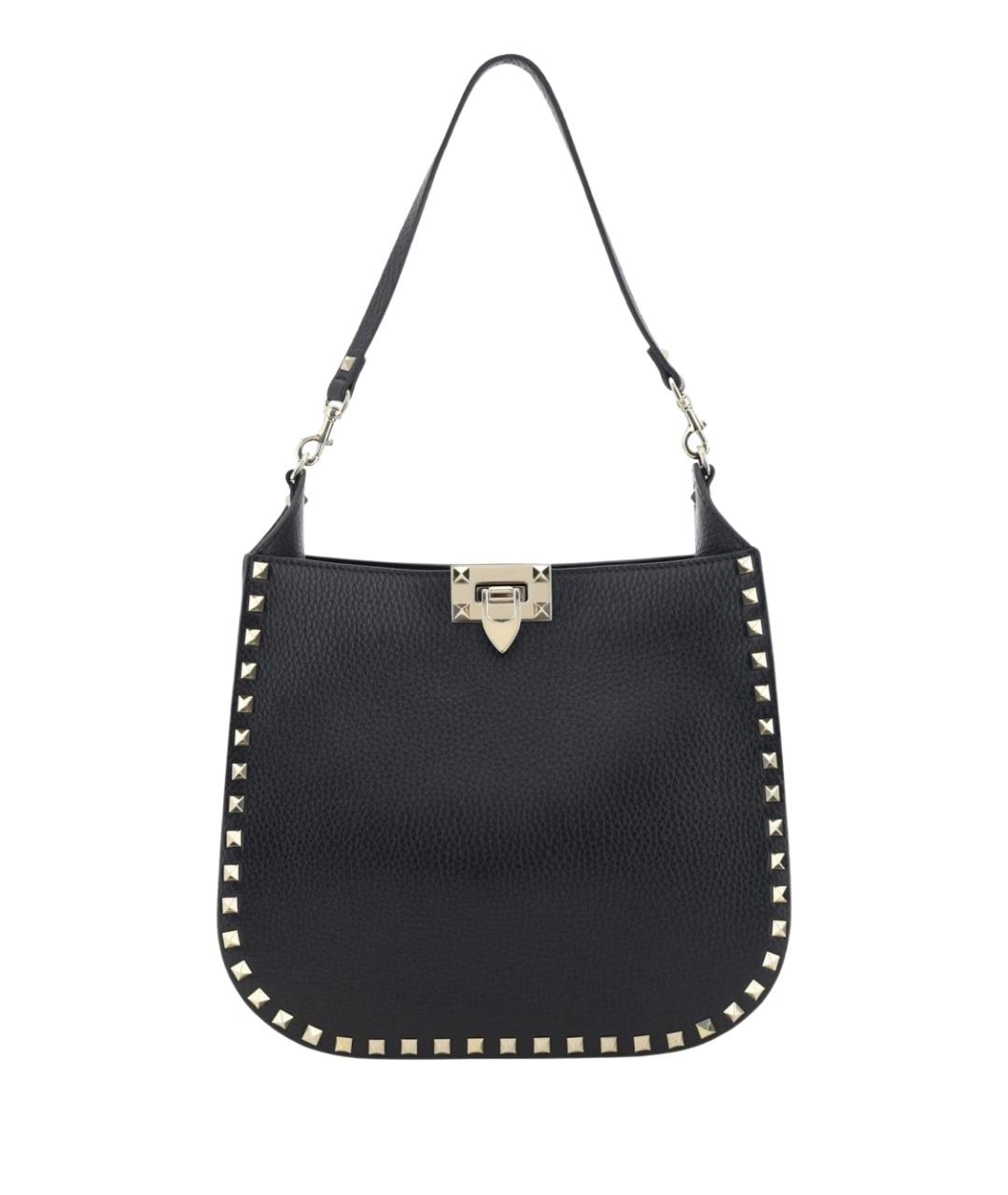 VALENTINO Черная кожаная сумка через плечо, фото 1