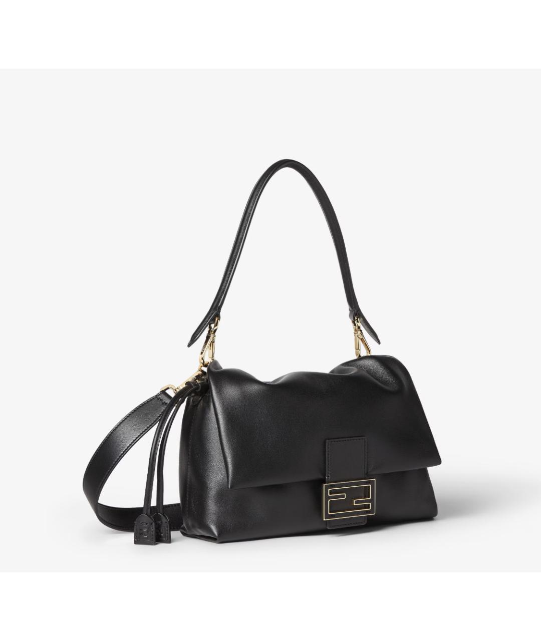 FENDI Черная кожаная сумка через плечо, фото 4