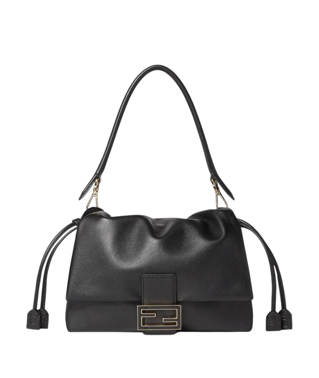 FENDI Черная кожаная сумка через плечо, фото 1