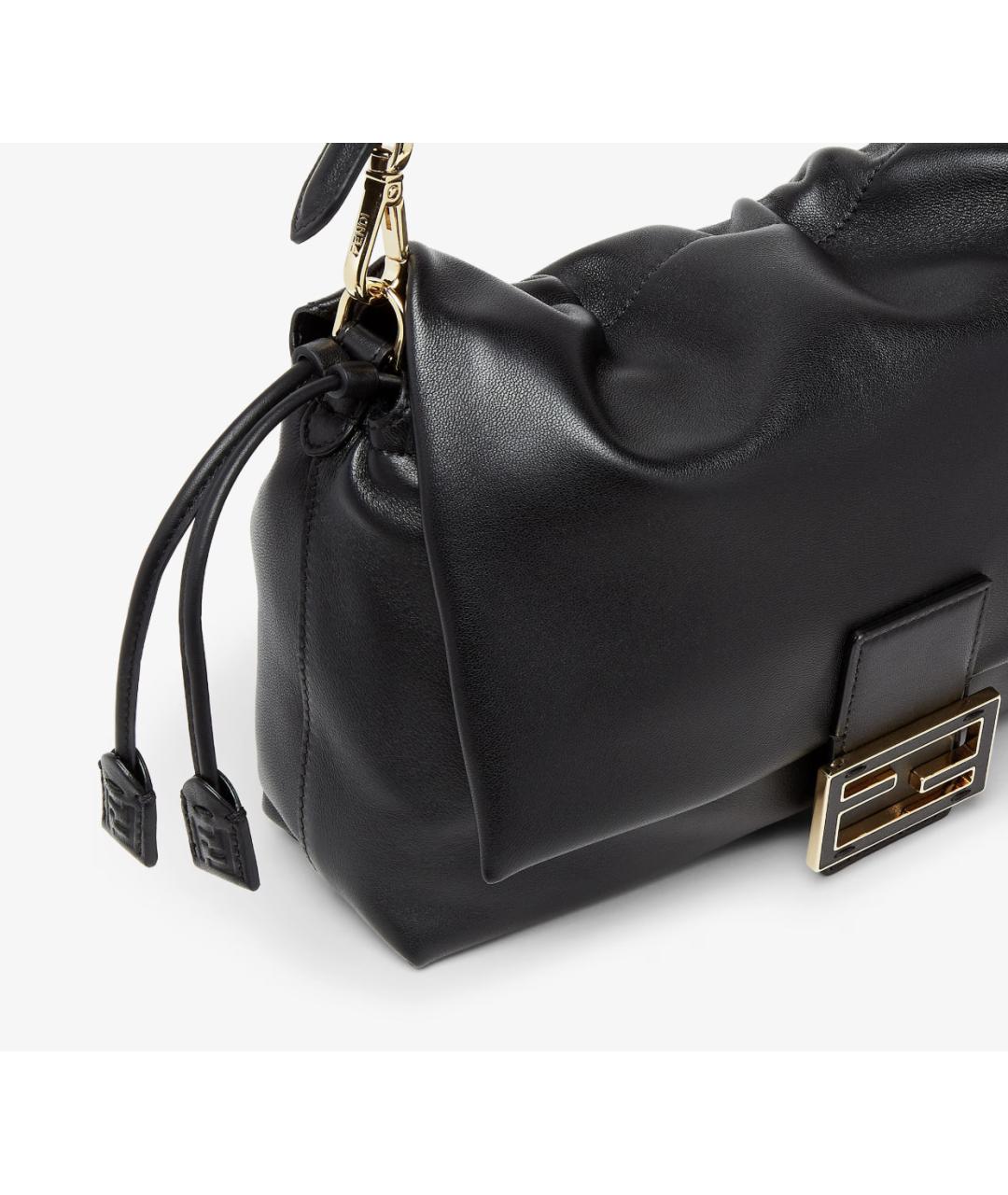 FENDI Черная кожаная сумка через плечо, фото 7