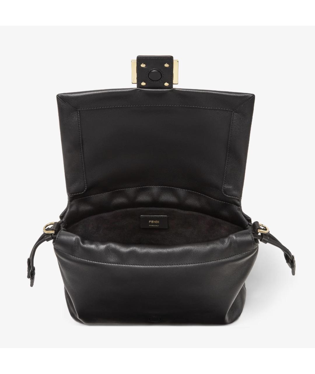 FENDI Черная кожаная сумка через плечо, фото 6